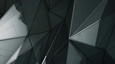 Polygonal abstract surface. Semless loop 3D render Stock Footage 71753029