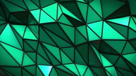 Polygonal abstract surface. Semless loop 3D render Stock Footage 72032298