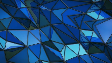 Polygonal abstract surface. Semless loop 3D render Stock Footage 72182404