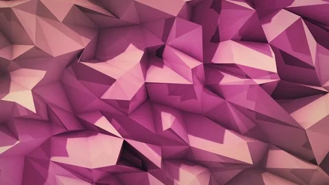 Polygonal abstract surface. Semless loop 3D render Stock Footage 72408448