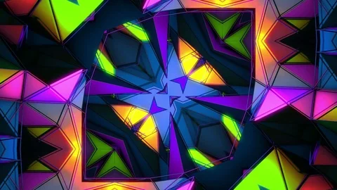 Polygonal abstract surface. Semless loop 3D render Stock Footage 72498791