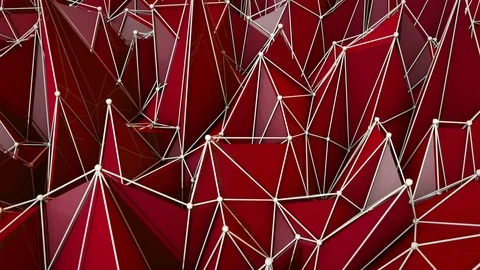 Polygonal abstract surface. Semless loop 3D render Stock Footage 72739775