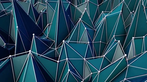 Polygonal abstract surface. Semless loop 3D render Stock Footage 72862952