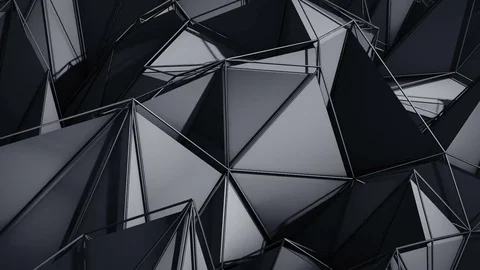 Polygonal abstract surface. Semless loop 3D render Stock Footage 73001585