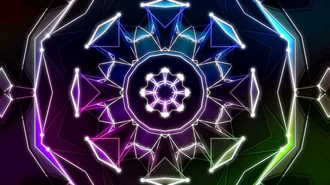 Polygonal abstract surface. Semless loop 3D render Stock Footage 73170733