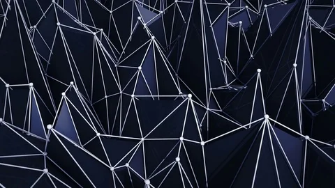 Polygonal abstract surface. Semless loop 3D render Stock Footage 73172678