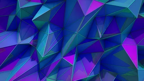 Polygonal abstract surface. Semless loop 3D render Video stock 73225197