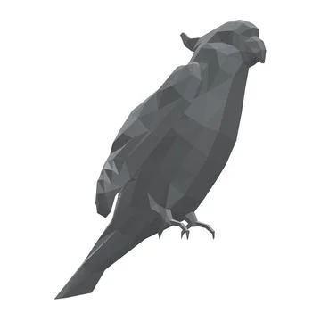 Polygonal Animals parrot icon. Vector stock illustration. Parrot macaw vector イラスト素材