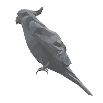 Polygonal Animals parrot icon. Vector stock illustration. Parrot macaw vector 스톡 일러스트