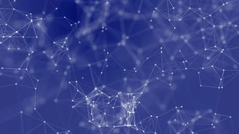 Polygonal animated abstract moving blue background. Slow motion and shallow Stock Footage 103421132