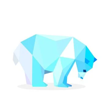 Polygonal art image of a bear. vector illustration Stock Illustration