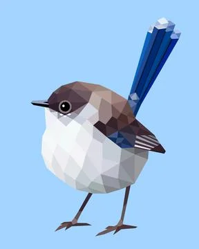 Polygonal art image of bird. vector illustration Stock Illustration