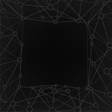 Polygonal background for copy space with dots and line connected in triangles on Stock Illustration