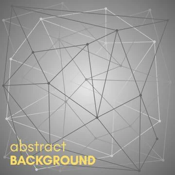 Polygonal background with molecular connection Stock Illustration