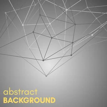 Polygonal background with molecular connection Stock Illustration