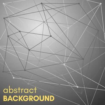 Polygonal background with molecular connection Stock Illustration