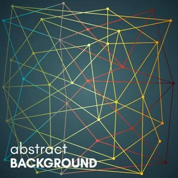 Polygonal background with molecular connection Illustrazione stock