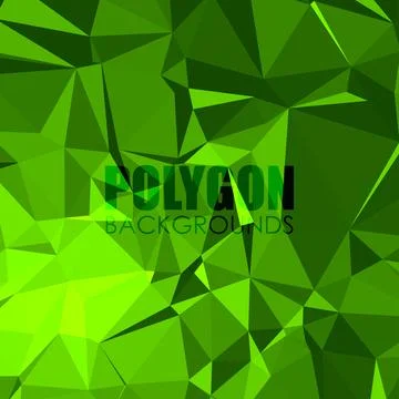 Polygonal background of shades of green Stock Illustration