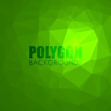 Polygonal background of shades of green Stock Illustration