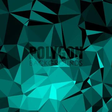 Polygonal background of shades of Ocean Stock Illustration