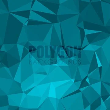 Polygonal background of shades of Ocean Stock Illustration