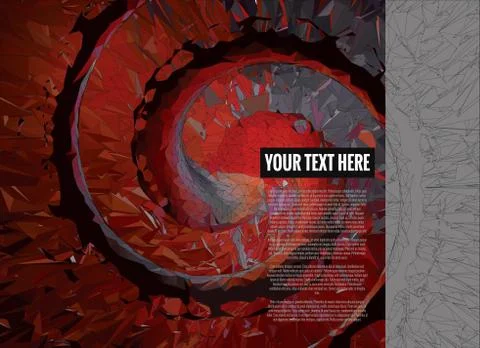 Polygonal background template with graphic novel color style Illustrazione stock