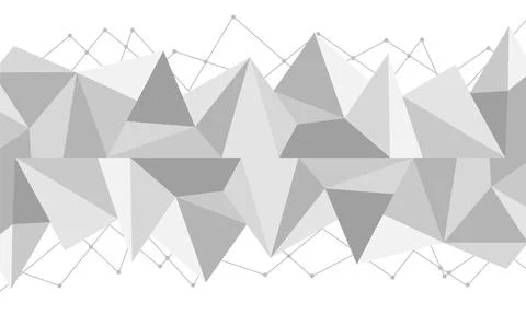 Polygonal background in white and grey color Stock-Illustration