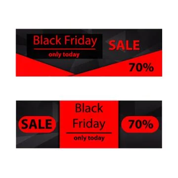 Polygonal banners Black Friday Stock Illustration