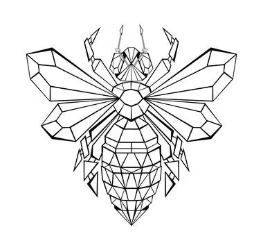 Polygonal bee Stock Illustration