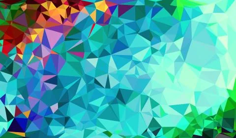 Polygonal big turquoise background Stock Illustration