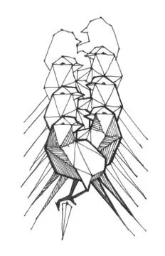 Polygonal birds design Stock Illustration