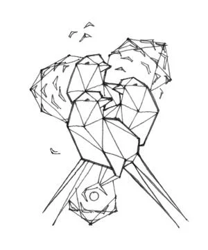Polygonal birds design Stock Illustration