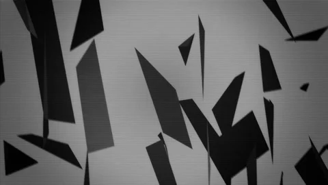 Polygonal Black and White Motion Figures Triangles Abstract Background Stock Footage 93715002