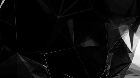Polygonal black elements. Abstract looped animation of triangles. Stock Footage 241180532