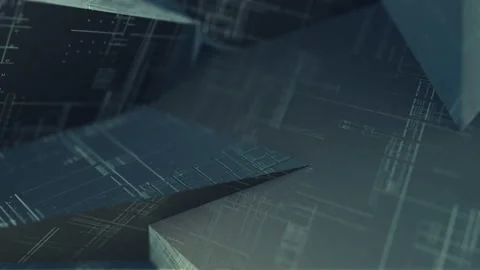 Polygonal blockchain crypto data as geometric cryptography 3D video Stock Footage 152447737