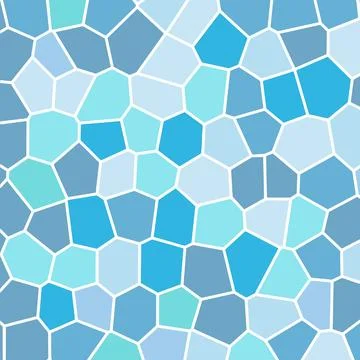 Polygonal Blue Mosaic Background, Abstract voroni pattern design background Stockillustratie