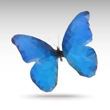 Polygonal butterfly Stock Illustration