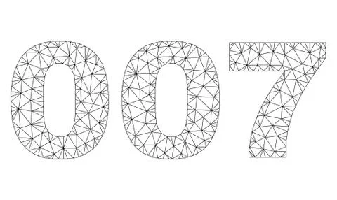 Polygonal Carcass 007 Text Tag Stock Illustration