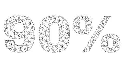 Polygonal Carcass 90% Text Caption イラスト素材