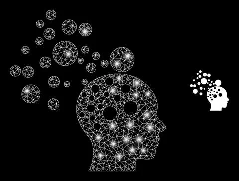 Polygonal Carcass Mesh Man Idea Generation with Magic イラスト素材