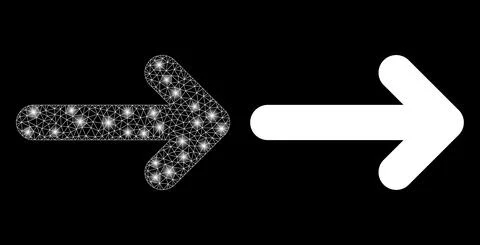 Polygonal Carcass Mesh Move Right with Magic Stock Illustration