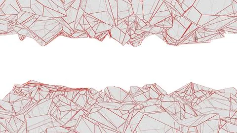 Polygonal cavern 3d rendering Stock Illustration