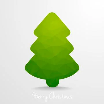 Polygonal Christmas Tree Stock Illustration