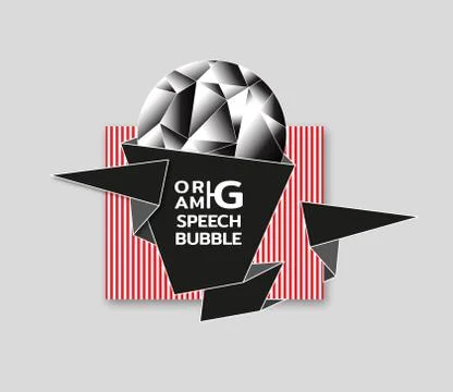 Polygonal circle speech bubble. Price tag template for catalog Stock Illustration