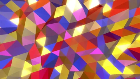 Polygonal colorful background. Seamless loop Stock Footage 230570084