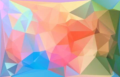 Polygonal colorful horizontal template Stock Illustration