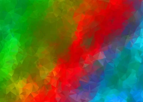 Polygonal colorful pattern of triangles. Geometric gradient background. Trian Stock Illustration
