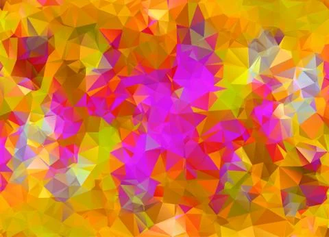 Polygonal colorful pattern of triangles. Geometric gradient background. Trian Stock Illustration