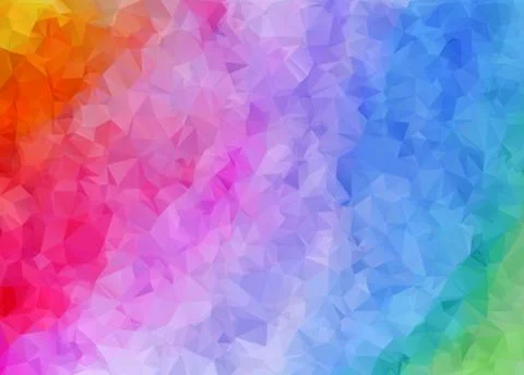 Polygonal colorful pattern of triangles. Geometric gradient background. Trian Stock Illustration