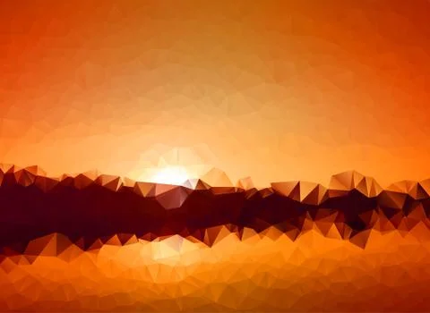 Polygonal colorful pattern of triangles. Geometric gradient background. Trian 스톡 일러스트